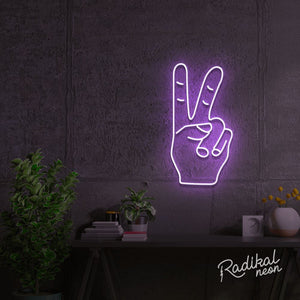 Peace Out! Neon Sign