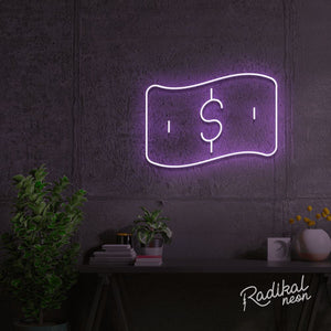 neon money sign