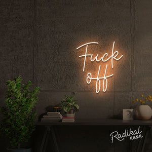 fuck off neon sign