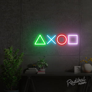 "Play on Player" Playstation Neon Sign