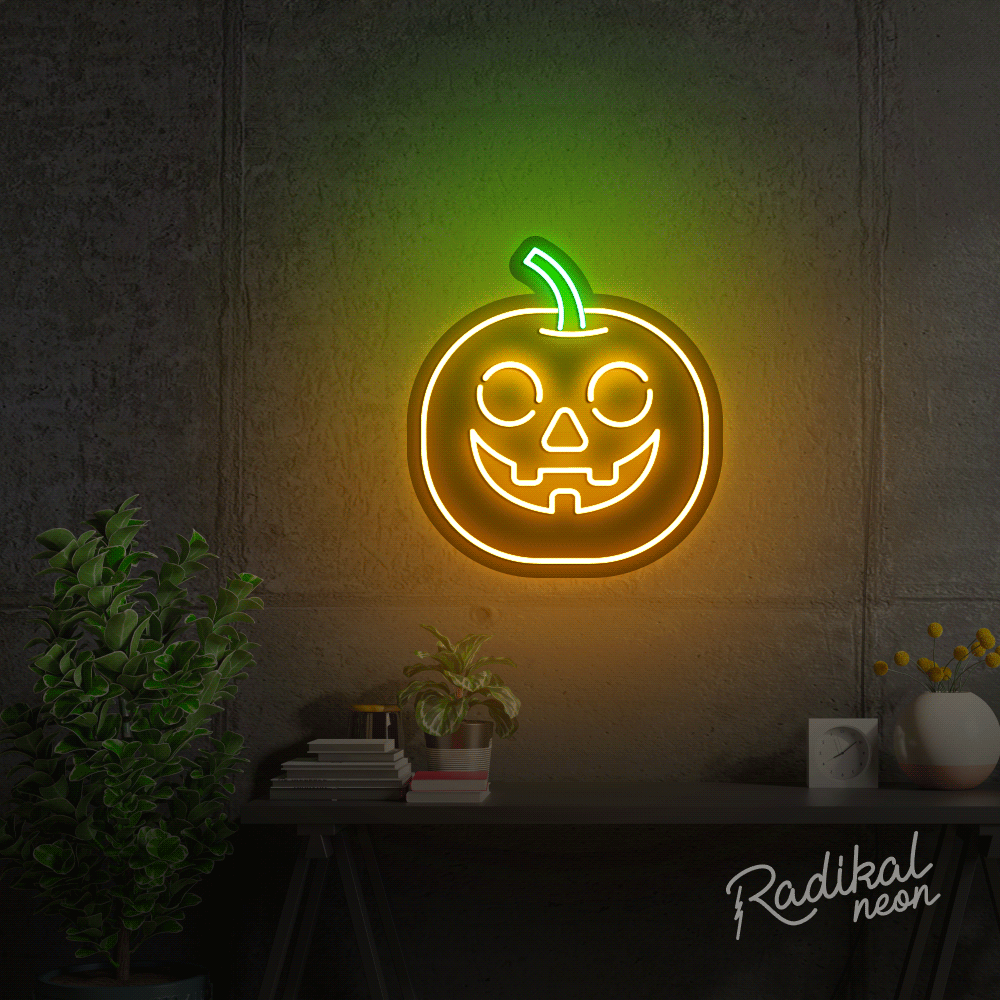 Rad-O'-Lantern Pumpkin Neon Sign - 