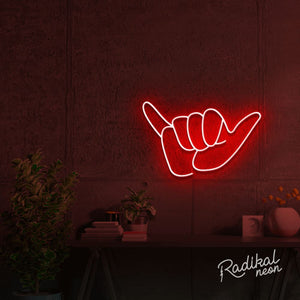 Shaka Hand Neon Sign