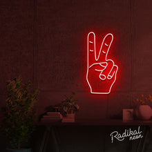 Load image into Gallery viewer, Peace Out! Neon Sign
