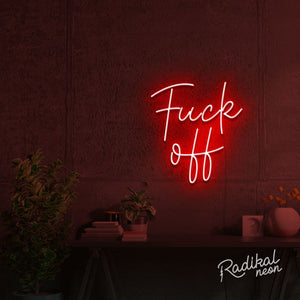 fuck off neon sign