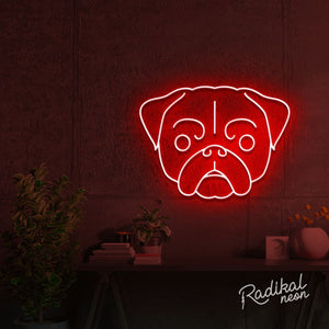 Pug Dog Neon Sign