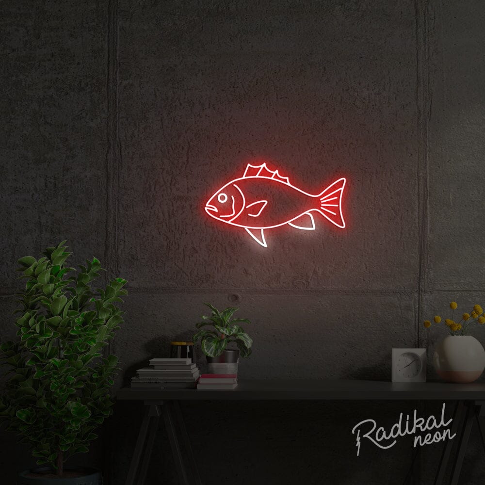 Snapper Fish Neon Sign, Custom Designs