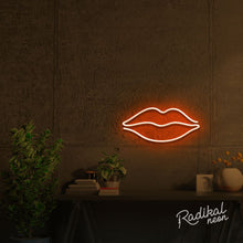 Load image into Gallery viewer, &quot;Smooch&quot; Lips Neon Sign
