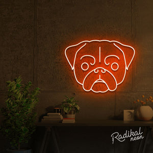 Pug Dog Neon Sign