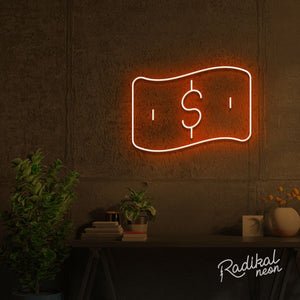 neon money sign