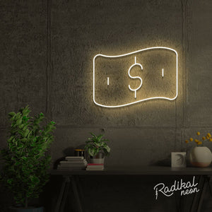 neon money sign