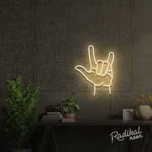Load image into Gallery viewer, &quot;Rock On!&quot; (Hand) Neon Sign
