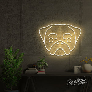 Pug Dog Neon Sign