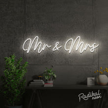 Load image into Gallery viewer, Mr &amp; Mrs Wedding Neon Sign
