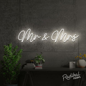 Mr & Mrs Wedding Neon Sign