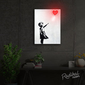 Banksy Balloon Girl Neon Sign