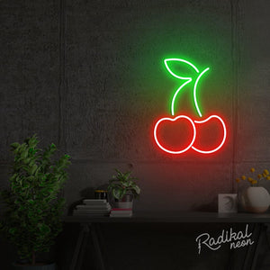 Cherry neon sign