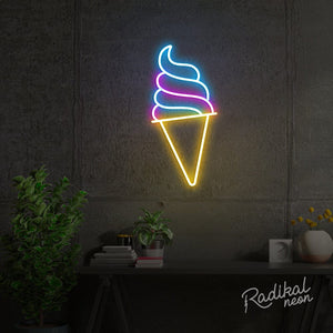 ice cream neon sign